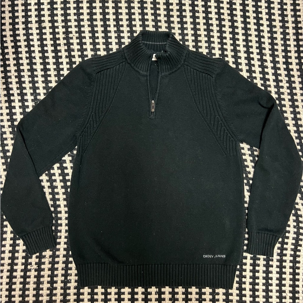 DKNY Jeans size medium black 1/4 zip